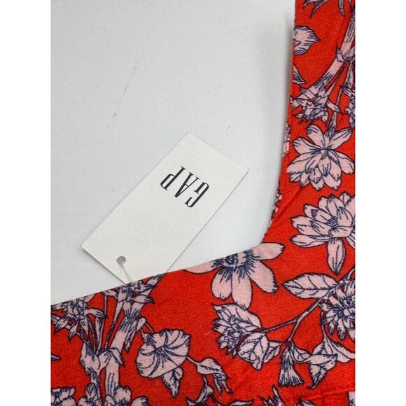 Gap · Large Petite · Blouson Sleeve Square Neck Blouse · Red Floral · NWT - Picture 8 of 11